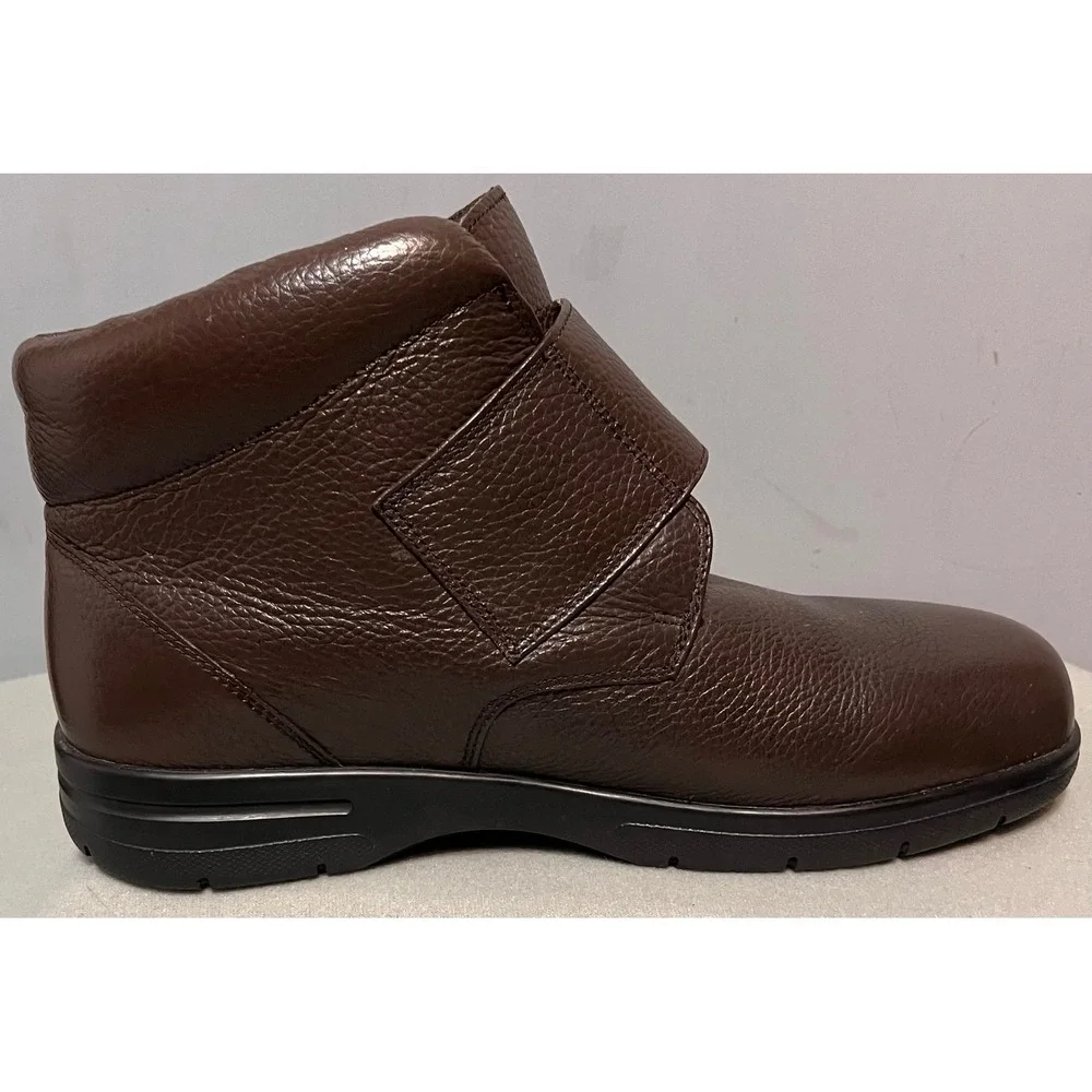 Drew Big‎ Easy Mens Brown Pebbled Leather Orthopedic Ankle Boots 13 4W